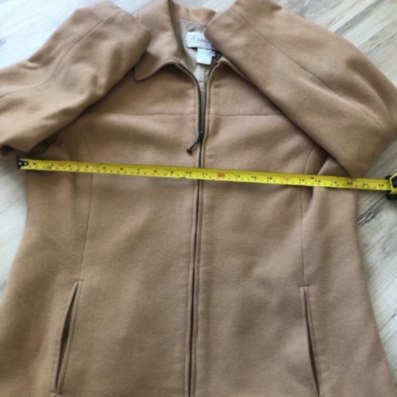 VINTAGE Camel Brown Wool & Cashmere Blend Coat - Picture 11 of 11